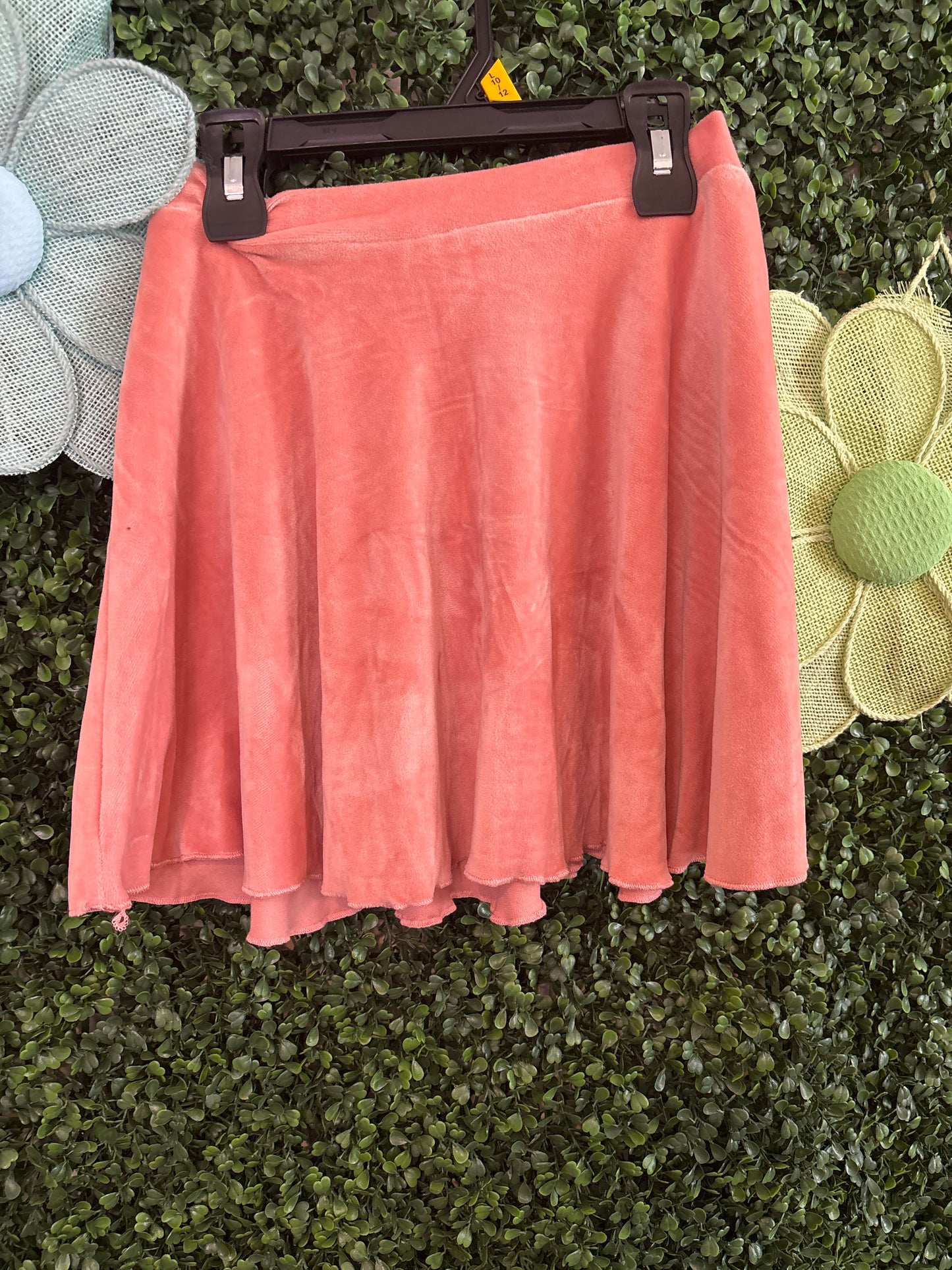 Little Girls Velvet Skirt - Mauve/ Pink